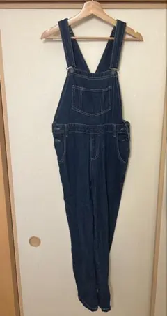 ダークブルー デニム サロペット レディース