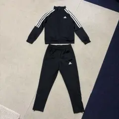 adidas キッズ ジャージ 上下セット ブラック