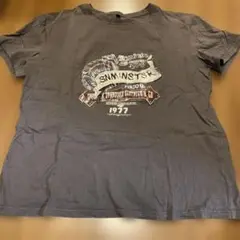 カジュアルグレーTシャツ プリント入りXX Lサイズ