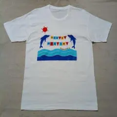 80s 90s 串本 しょらさん渡船 イルカ グラフィック 半袖Tシャツ 釣り