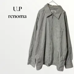 U.P renoma ジャンパー ジップアップ グレー ストライプ 長袖 【L】のサムネイル