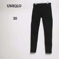 ユニクロ スキニーデニム ウルトラストレッチ ブラック 30