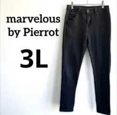 週末価格‼️美品✨3L marvelousbyPierrot ストレッチデニム　黒
