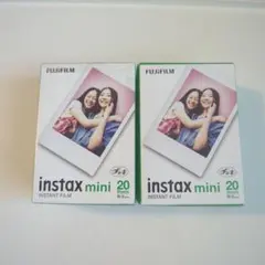 チェキ instax mini フィルム 20枚2箱　期限切れ25年10月11月