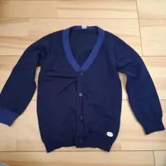 après les cours ネイビー Vネックカーディガン 100cm
