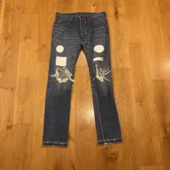 ナンバーナイン グランジデニム パンツ 4 ブラック スタンダード