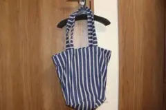 パイルストライプビッグトートバッグ