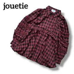 jouetie リボンタイフリルショルダーミニワンピース レッド(赤) - メルカリ