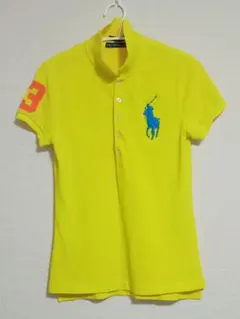 RALPH LAUREN ポロシャツ ビッグポニー 半袖 イエロー XSサイズ