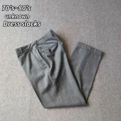 70s 80s ビンテージ スラックス チェック パンツ ロケットタロン