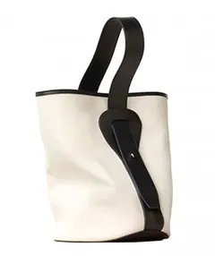 AA05【おしゃれ　トレンド】バケツ型　　キャンパス　ショルダートート