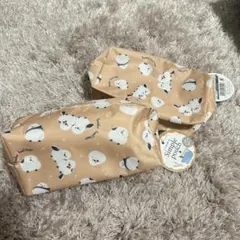 シマエナガ　スクエアポーチ　鳥　小鳥　ポーチ