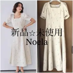 Noela コットンレースシャツワンピース オフホワイト ノエラ
