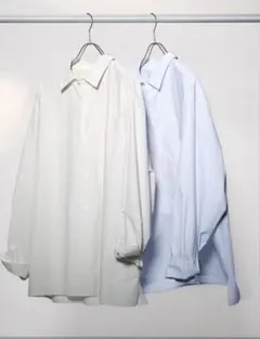 UNIQLO：C ブロードオーバーサイズシャツ/ストライプ BLUE Lサイズ