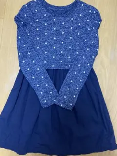 GAP KIDS ドット柄長袖ワンピース 130センチ