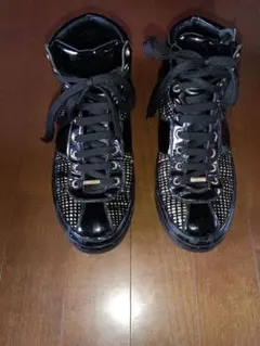 ジミーチュウ 41(26cm)ブラック×ゴールド
