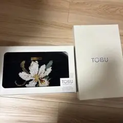 アーンジョー ポーチ 黒 ブラック 花柄 Enjeau