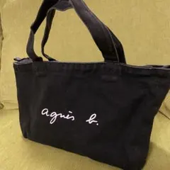 agnes b. アニエスベー ロゴトートバッグ ブラック