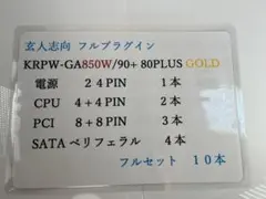 玄人志向 850W ゴールド KRPW-GA850W/90+
