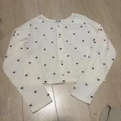 ハート刺繍 カーディガン