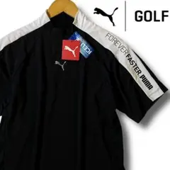 新品 プーマ ゴルフ 定1.2万 吸汗速乾 モックネック 半袖シャツ XXL 黒