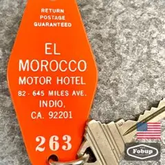 アメリカ ヴィンテージ モーテル ホテル キー No.263 カリフォルニア