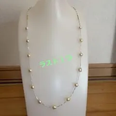 パール ゴールド ネックレス フォーマル ガーリー 14K アクセサリー 