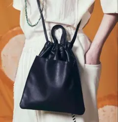 ヴィーガンレザー巾着ショルダーバッグ メゾンスペシャル