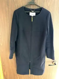SLOBE IENA ノーカラーコート ネイビー