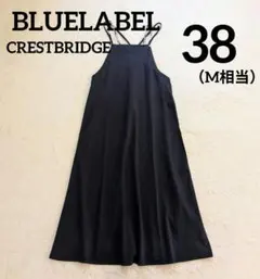 BLUELABELCRESTBRIDGEキャミワンピース　金ボタン　チェックM