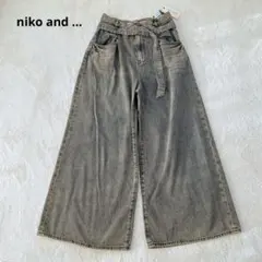 タグ付き未着用品✨️ niko and ニコアンド ルーズワイドデニム L