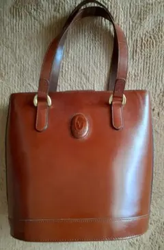 GIANNI VALENTINO ハンドバッグ ブラウン レザー