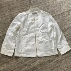 LABEL COLLECTION BASIC ジップアップジャケット　LL　白