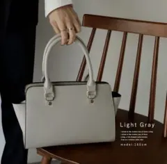 美品　Vita Felice ハンドバッグ 2way ライトグレー