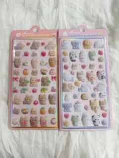 2枚セット✨ フロッキーシール シール ステッカー くま　どうぶつ