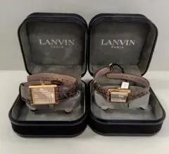 ジャンク　ランバン　LANVIN クロコレザー 腕時計 2点セットのサムネイル