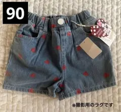 しまむら リトシー ディズニー ミニー　デニムハートパンツ　90