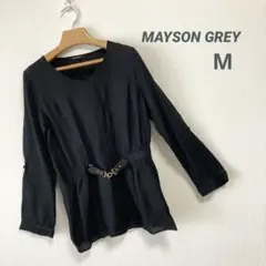 MAYSON GREY チュニックカットソー 袖ロールアップ M ブラック