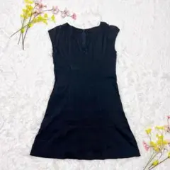 ヴァンドゥーオクトーブル　ノースリーブワンピース　膝丈　スキッパーネック　きれい