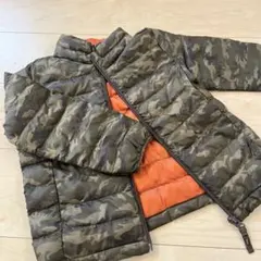 【ユニクロ】キッズ ダウン 迷彩柄 110センチ