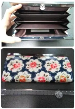 花柄 がま口 長財布