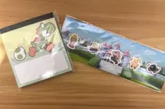 【新品非売品】マリオ　ヨッシーメモ帳　ペーパーマリオオリガミキング　クリップのサムネイル