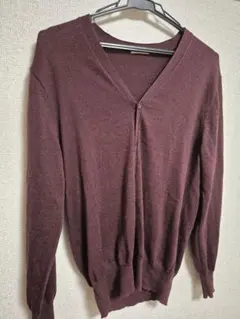 GU　ジーユー　バーガンディカラー　薄手カーディガン　Mサイズ相当
