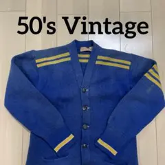50's Vintage ウール レタードカーディガンのサムネイル