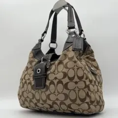 COACH ショルダーバッグ ソーホー シグネチャー キャンバス レザー