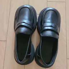 グレイル　厚底ブラックローファー 24.0cm