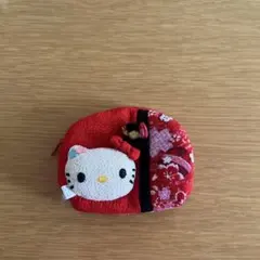 ハローキティ 和風花柄ポーチ
