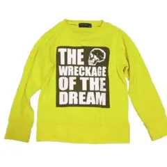 SHISKY/蛍光イエロー スカルプリント トレーナー