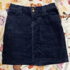 カスタネ☆Kastane☆ネイビー☆コーデュロイ☆ミニスカート☆M☆綿100%