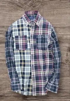 値下げ　ポロ　ラルフローレン　チェック　シャツ　マドラス　美品　インド綿